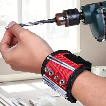 Strong Magnetic Wristband Portable Tool Bag Electrician Adjustable Wrist Belt Screws Small Metal Nails Bolts